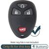 2Pcs Silicone 4 Buttons Key Fob Cover Remote Case Keyless Protector Compatible with Chevrolet Silverado Suburban Tahoe Traverse GMC Acadia Savana