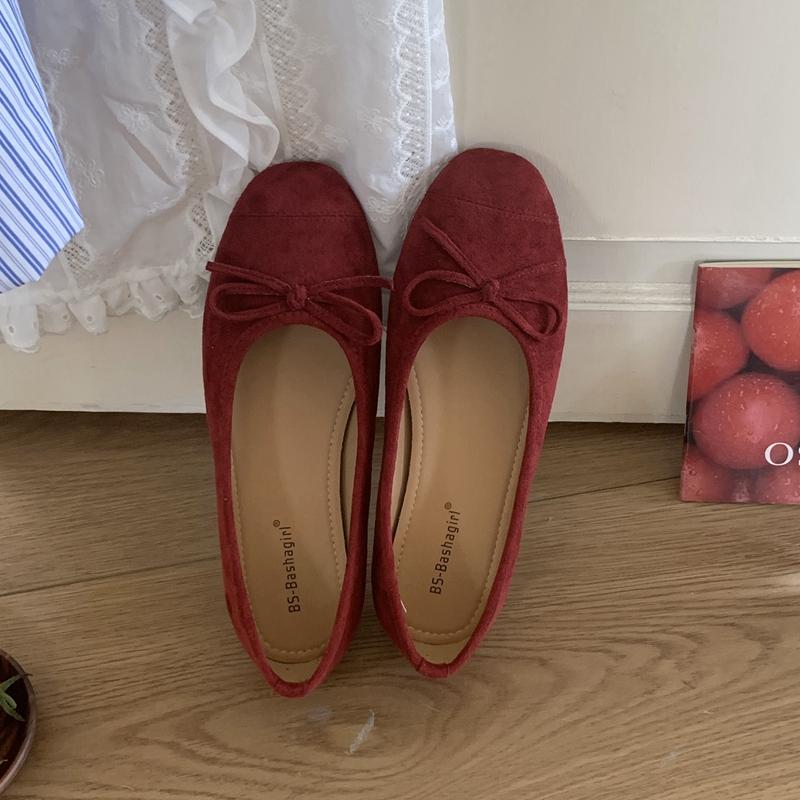 Fashion SUOJIALUN 2025 Spring New Women Flat Shoes Flat Shoes Round Toe Slip On Ladies Casual Loafer Shoes Flat Soft Sole Fashion Baller