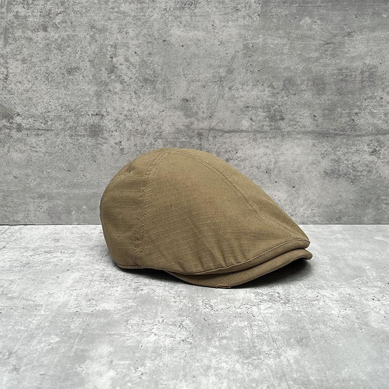 Large Size Outdoor Spring And Autumn Men S Versatile British Style Literary Newsboy Hat Women S Short-Brimmed Painter Hat Tide Forward Hat xl plus size (62cm)