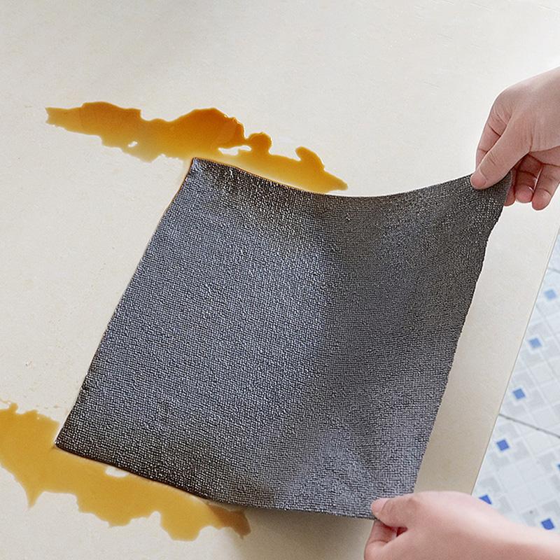 Kitchen Dishwashing Cleaning Cloth Reusable Cleaning Wipe Towel Lazy Person's Wiping Cloth Household Chores Scrubbing Cloth