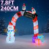 7.8FT LED Inflatable Yard Archway Decorations Snowman Penguin Sign Xmas Home Decor Ornaments Supplies Toy Gift Christmas Holiday