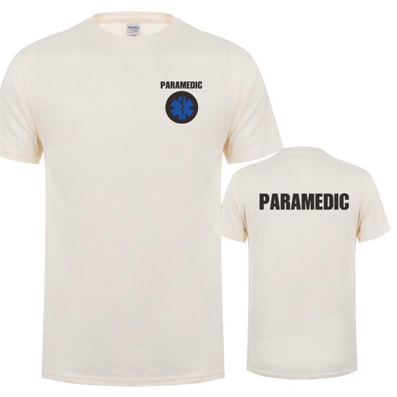 Paramedic T Shirt Summer Unisex Cotton Short Sleeve Emergency Medical Services Tshirts Unisexs Clothing Tops OT005