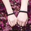 Ethnic Style Obsidian Buddha Beads Bracelet for Couples - Unisex Student Gift