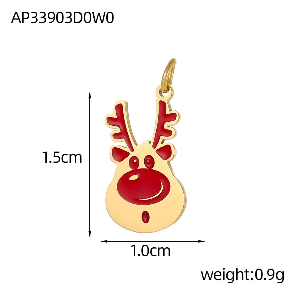 

CARLIDANA 2PCS DIY Waterproof Jewelry Accessories Stainless Steel Oil Drip Fashion Jewelry Christmas Tree Gloves Pendant Charms