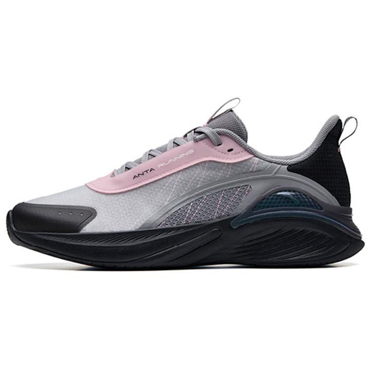New Anta Running Collection Cushioning Anti Slip And Wear Resistant Low Top Running Shoes Women's Black Gray Red 122235565-5