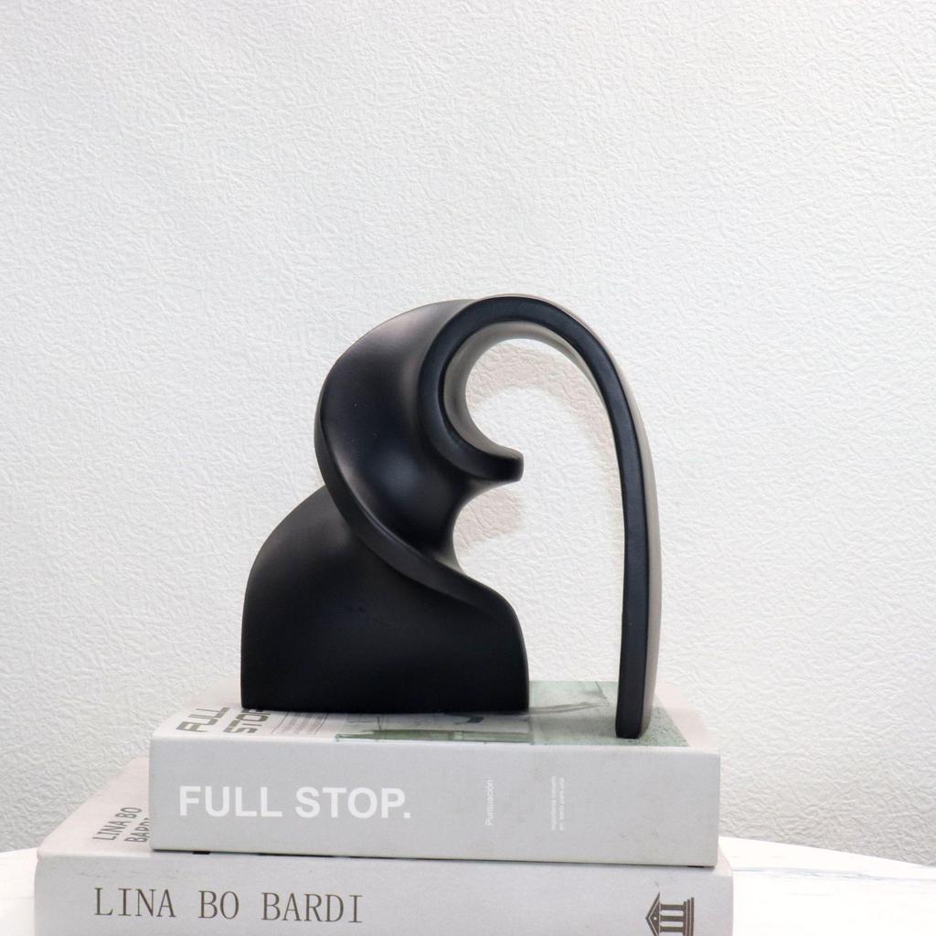 Modern Geometric Arch Ribbon Ornament for Living Room and Office Decor