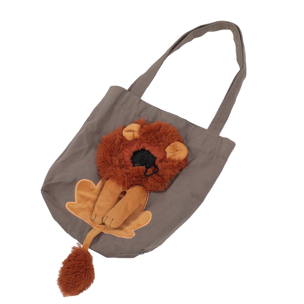 Pet Canvas Shoulder Bag Breathable Portable Pet Outing Shoulder Bag Cute Dog Carrying Bag Adjustable Cat Carrier Bag