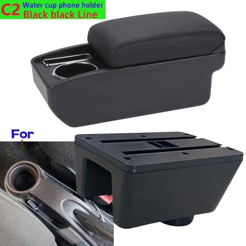 Gjbn8 For Seat Ibiza Armrest Box For Seat Ibiza 6j Ibiza 6L Car Armrest Auto Storage Box Retrofit Parts Interior Car Accessories