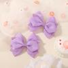 2Pcs/set Colorful Party Bowknot Ribbon Hair Clips for Girl Glitter Hair Bangs Hairgripes Lovely Solid Color Barrette