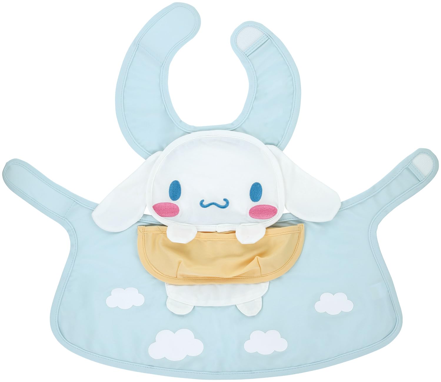 

Skater Baby Apron for Size with Catch Sanrio Cinnamoroll Design Die-Cut Meals, 80-90, Water-Repellent, Pocket, (CBAEP1-A)