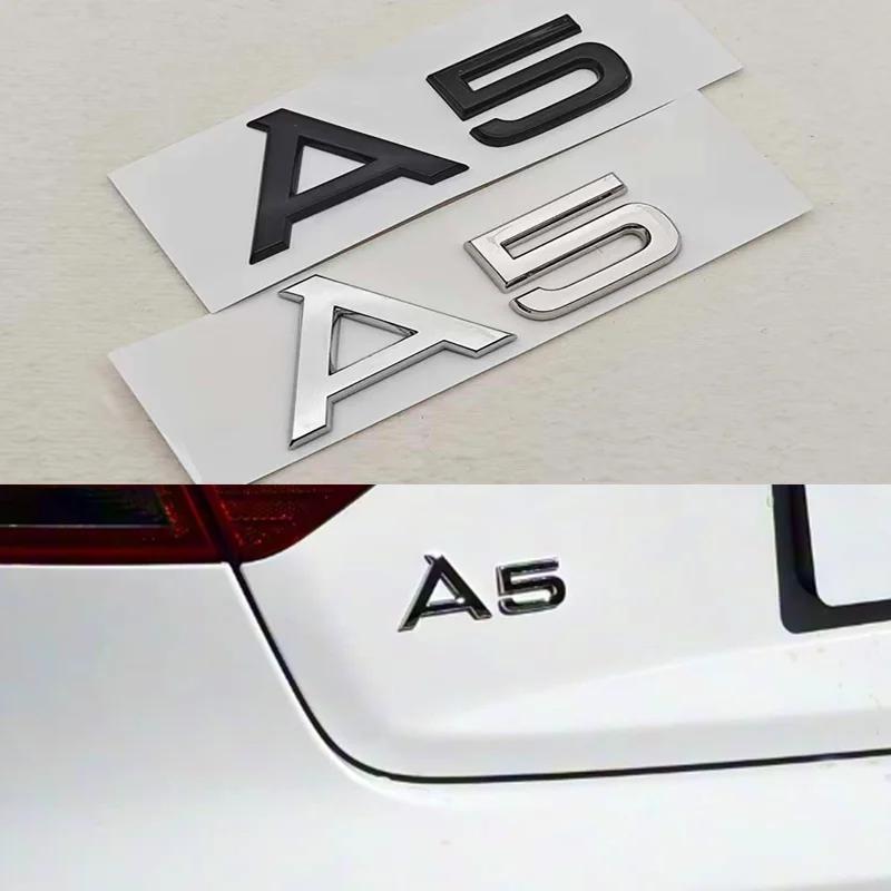 3D ABS Araba Harfleri Logo A5 Q5 Arka Bagaj Rozeti Çıkartma Amblem Çıkartmaları Audi Q5 A5 İçin Oto Kuyruk Aksesuarları