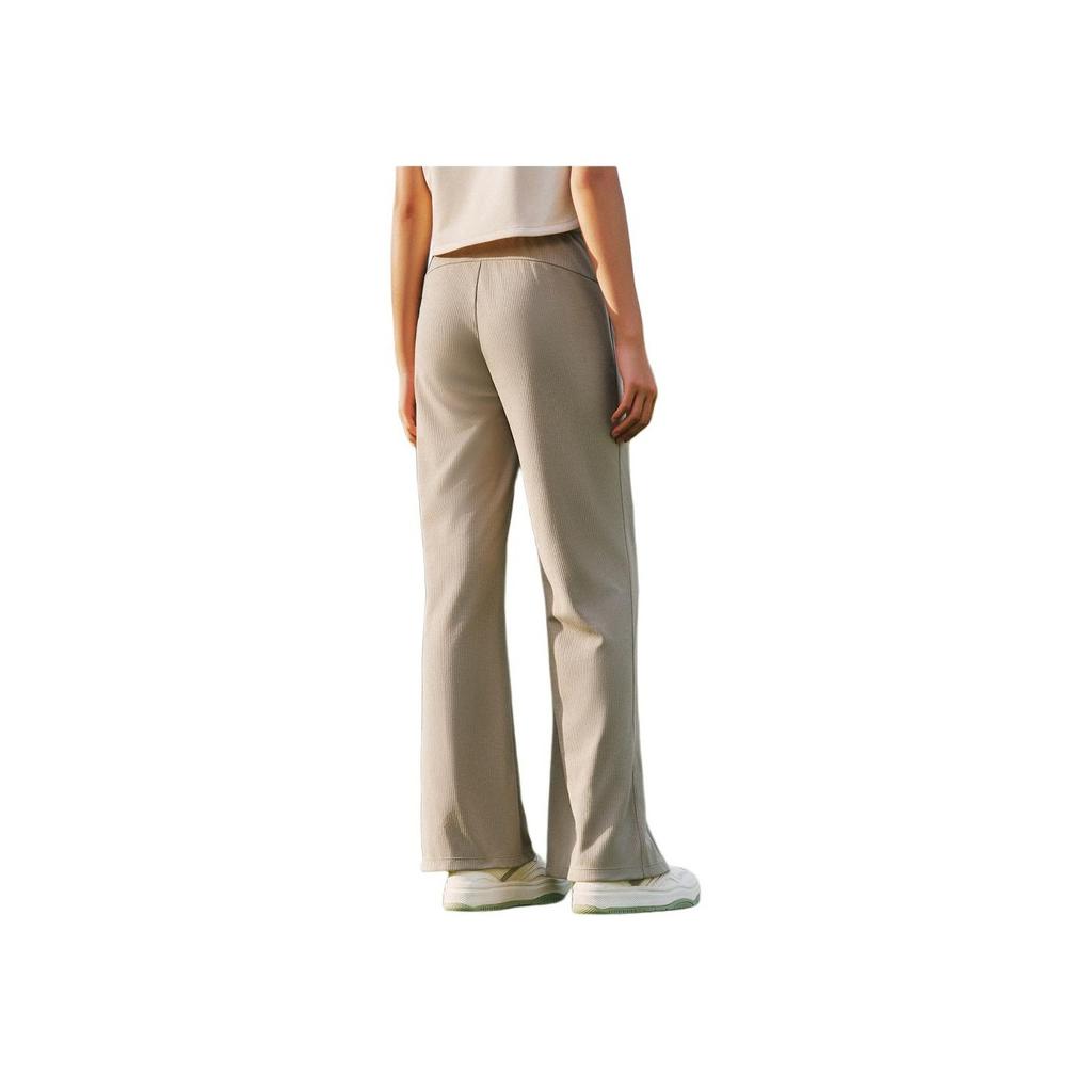 Anta Comfortable Versatile High-Waisted Solid Color Simple Straight Casual Pants Women bottoms Green 162527308-2