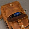 Crazy Horse Leather Men Chest Bag Casual Top Layer Cowhide New Pattern Men's Crossbody Bag Single Shoulder Bagpack Male Designer