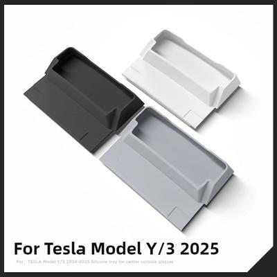 Car Glasses Tray Center Console Armrest Storage Box Organizer Accessories for Tesla Model Y Launch 2025+ Juniper