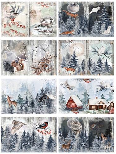 

1Pack Vintage Winter Forest Sticker DIY Craft Scrapbooking Album Junk Journal Decorative Stickers