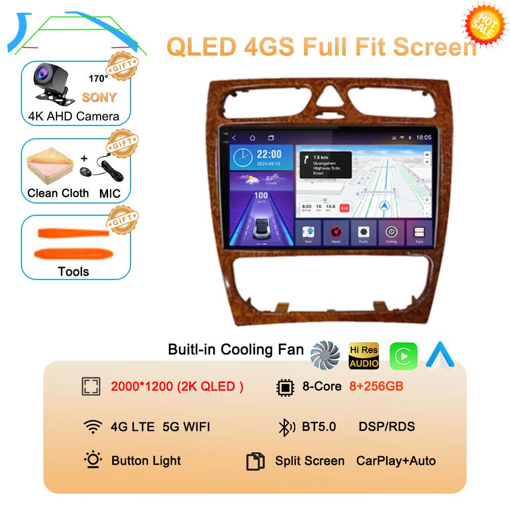 Android 14 Radio Stereo Car Multimedia Player For Mercedes Benz W203 Vito W639 Vaneo CLK W209 W210 CarPlay Navigation GPS 4G BT