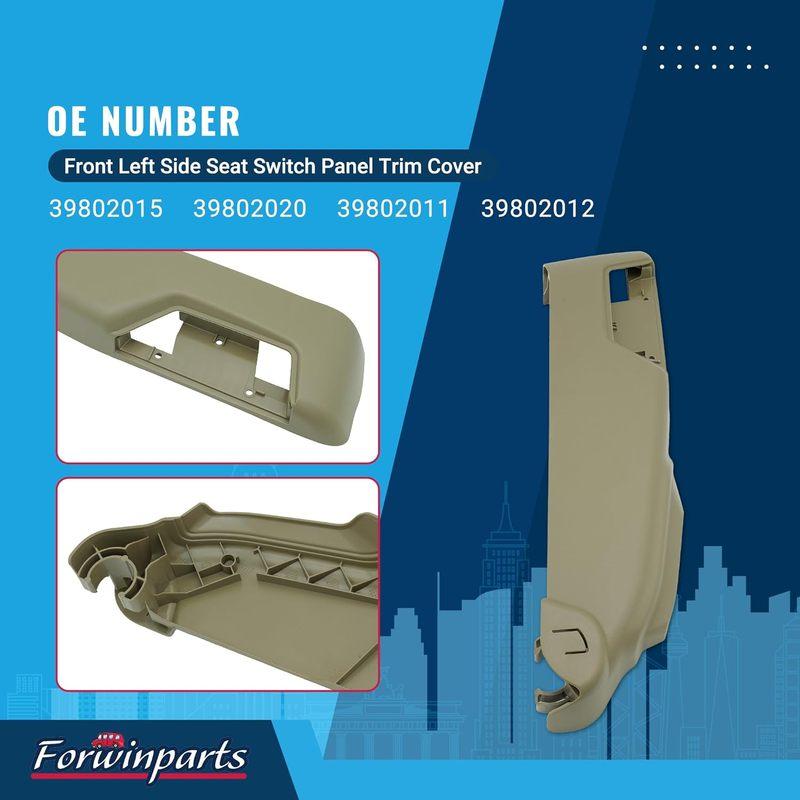 Front Left Driver Side Seat Switch Panel Trim Cover Bezel Sand for Volvo XC90 XC70 V70 S80 S60 Replace 3980 39802016