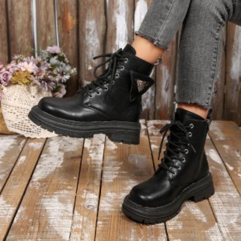 

Женская мода Сто Мягкие Эластичные Удобные Ботильоны Амортизирующие Противоскользящие Повседневные Спортивные Ботинки Мартин на Шнуровке 36