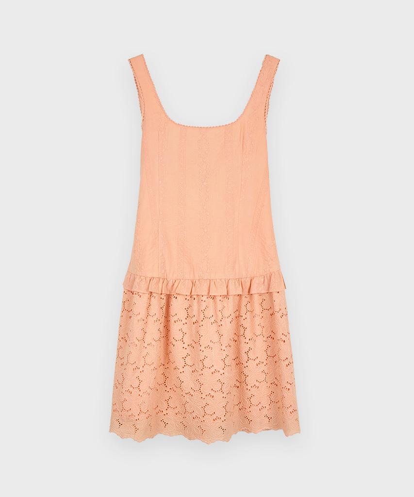Sinun Punching Lace One-Piece (Apricot)