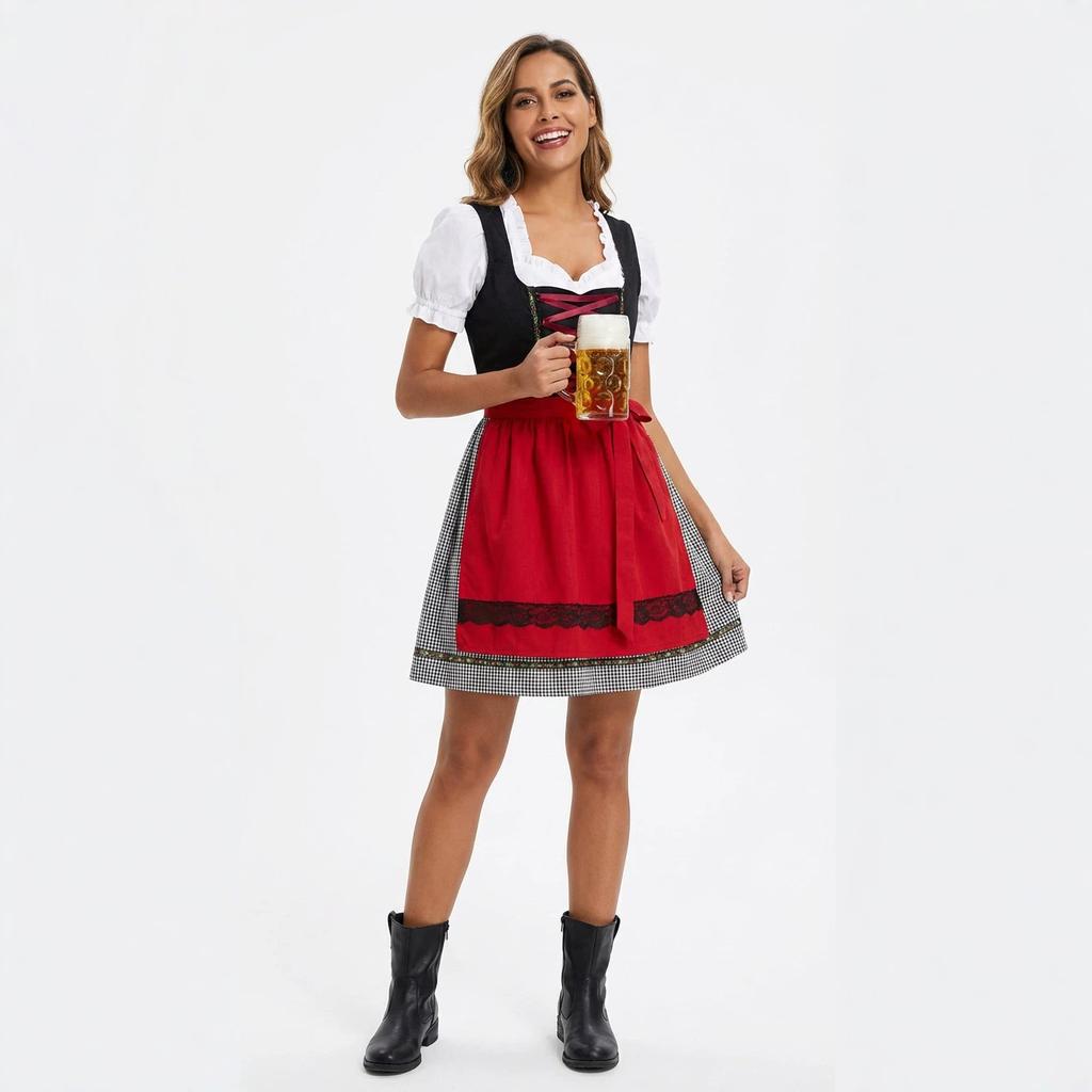 Halloween Carnival Ladies Traditional German Oktoberfest COS Munich Bavarian Beer Dress Performance Costume