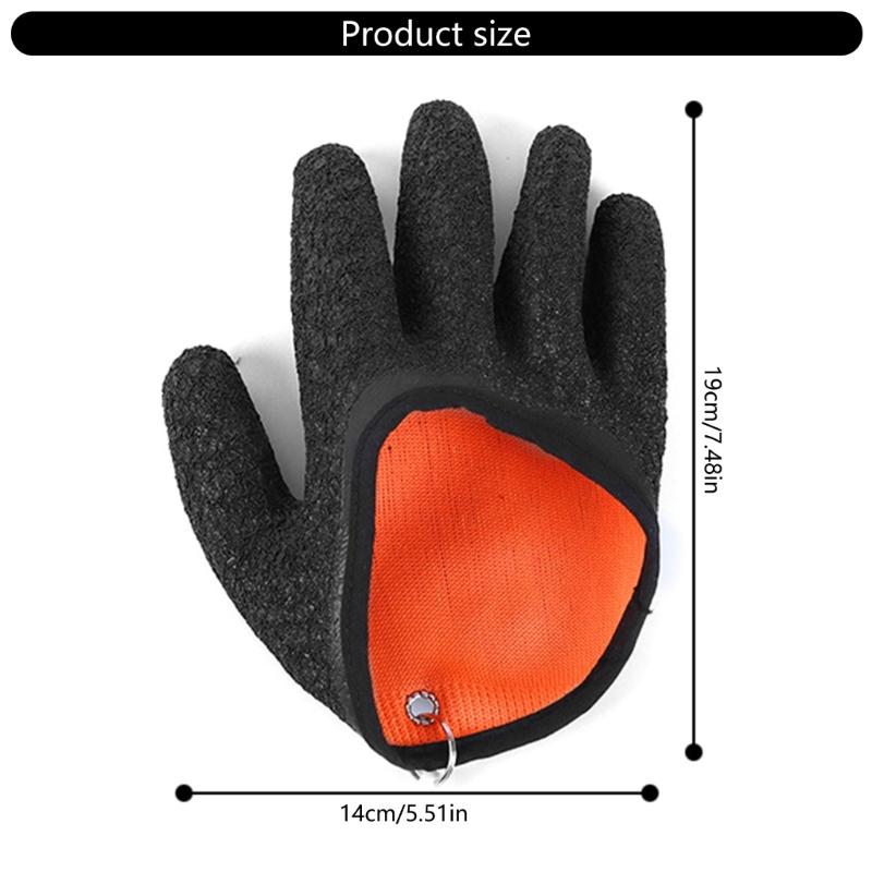 Nonslip Fishing Gloves With Magnetic Closure Waterproof Fishing Catching Gloves Professional Catches Fish Gloves
