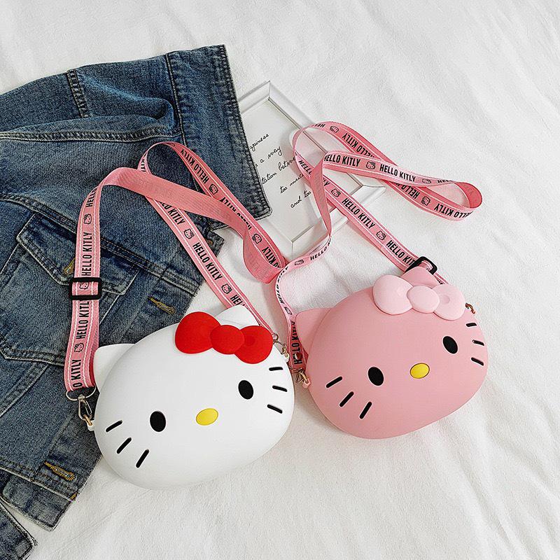 Cat Head Silicone Handbag: 2025 New Cartoon Phone Card Crossbody Bag & Children's Coin Purse