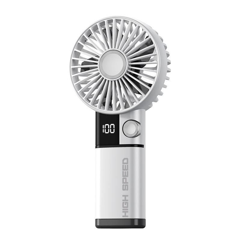199-Speed Portable Handheld Mini Fan, High-Speed USB Charging with Digital Display & Lanyard Basic