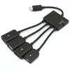 Otg Micro Usb 4-port Hub With Switch Charge Mobile Phone Multi-interface Otg Usb 2.0 One Drag Four