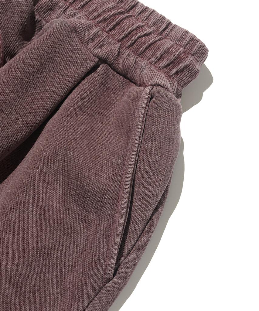 613SEOUL Heritage Pigment Wide Bermuda Pants (Wine)