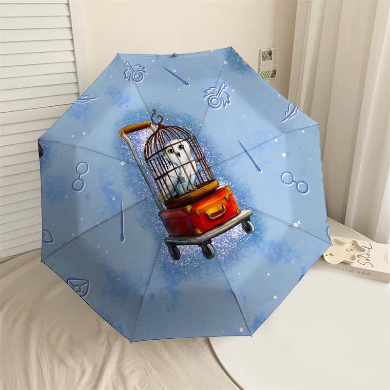 

1PC Warner Owl Cage Umbrella-8-Rib Reinforced, Automatic Open, Lightweight & Durable-A89