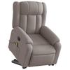 Electric Recliner Chair with Lift Function Taupe Fabric