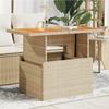 VidaXL Garden Table, Dining Table, Meal Table, Patio Furniture Backyard Outdoor, Beige Resin 366065