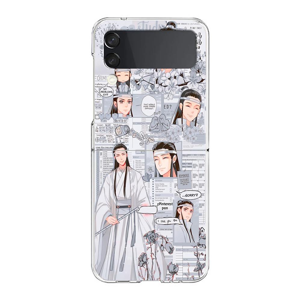 Anime Mo Dao Zu Shi Wei Wuxian Clear Phone Case For Samsung Galaxy Z Flip 4 Thin High Hard Shell on For Galaxy Z Flip 3 5G Cover