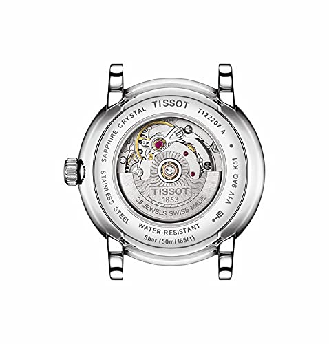 TISSOT Carson Premium Automatic Ladies' Watch with Bracelet [Official Import] T1222071103300, Silver Dial