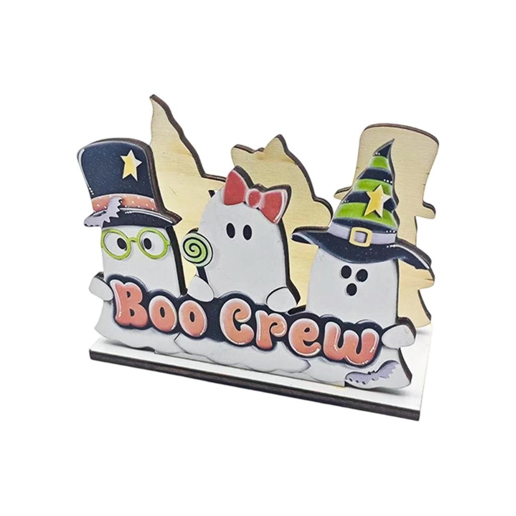 Wooden Tissue Box Holder Countertop Storage Rack for Halloween Decor