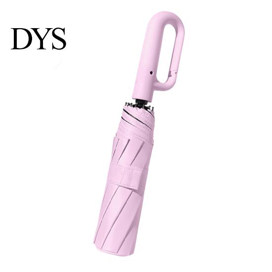 10 Ribs Umbrella Automatic Folding with Carabiner Handle, UV Rain Protection Travel Portable Sun Umbrella, Windproof 10-Rib for Women Men Lightweight