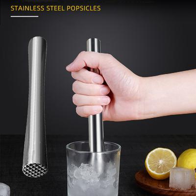 Stainless Steel DIY Stirrer Ice Crusher Barware Bar Tool Cocktail Muddler Wine Mixing Stick Crushing Hammer