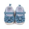 1 Pair 0-18 Months New Baby Girl Bow Canvas Shoes Anti Slip Toddler Shoes
