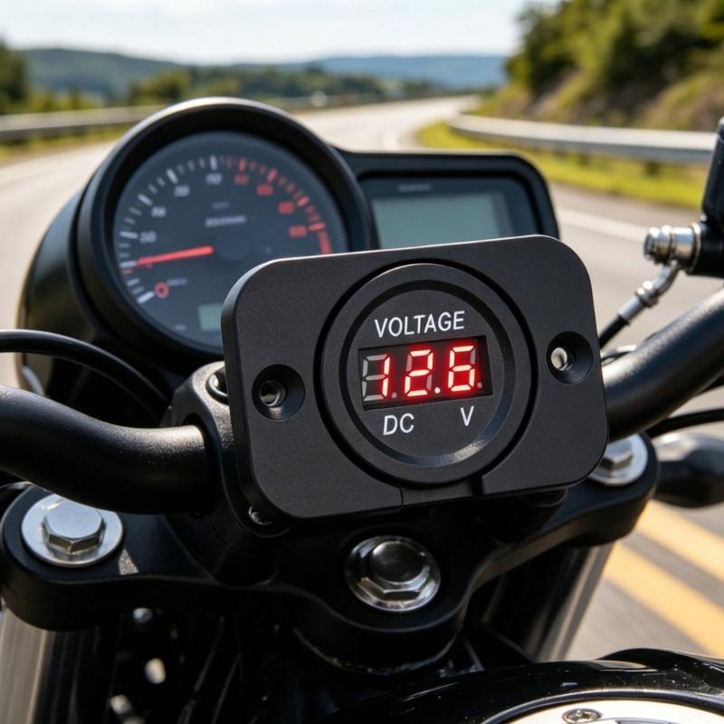 Bright LED Display Voltage Monitor Universal 12V 24V Voltmeter Panel Battery Monitor For Automotive Use