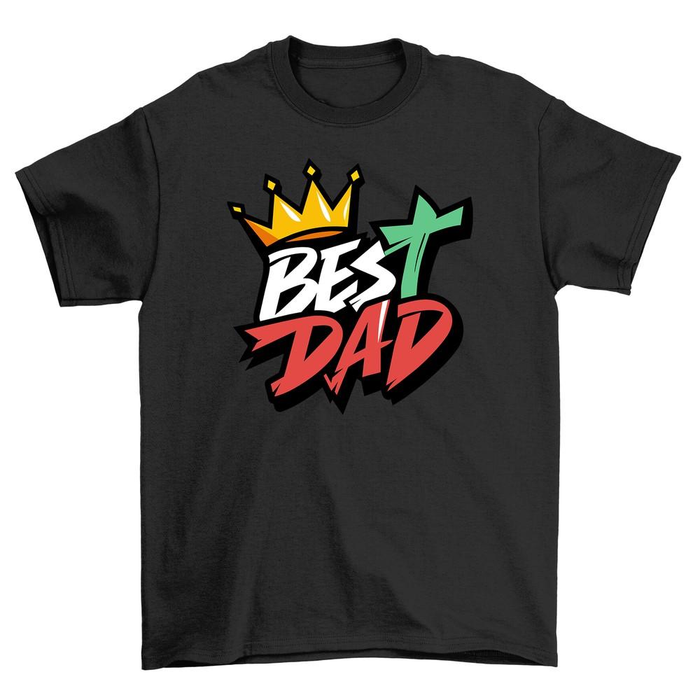 'King Best Dad'' Funny T-shirt for Royally Awesome Dads! 100% Cotton, Unisex Desi