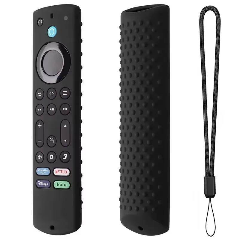 New Silicone Cover for Amazon Fire TV Stick 4K Max 2023 Streaming Device Soft Remote Case with Lanyard Anti-fall Protective Case