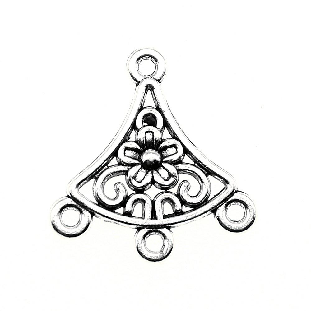 

20 шт. висячие серьги женские ювелирные изделия ручной работы цветок сектор серьги разъем 20x19 мм B13546