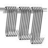 Stainless Steel S-Shaped Hook for Hanging and Drying Meat: Bacon, Duck, Sausage, Pork, Fish - Thickened and Pointed.