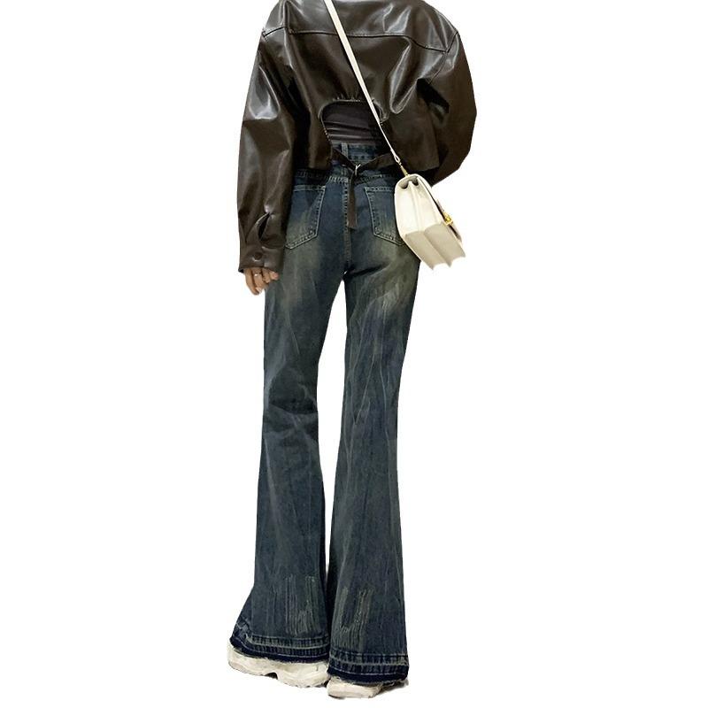 2023 Retro Flared Jeans for Women - American Style, Loose Fit, Perfect for Autumn/Winter
