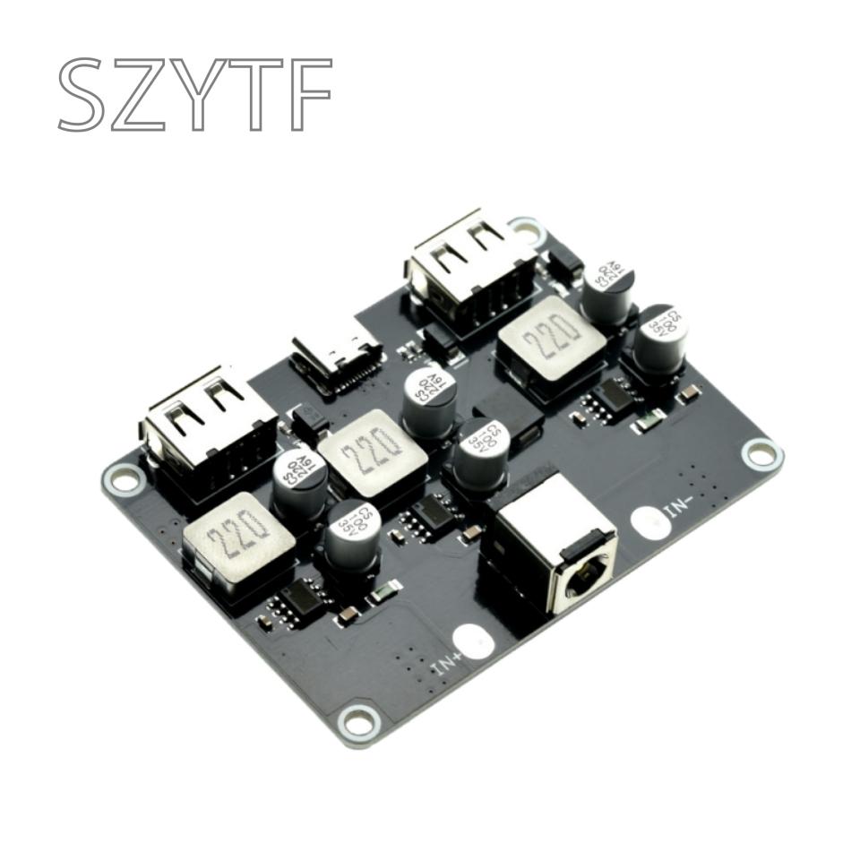 3 Way Quick Charge Converter Module 12V 24V To QC3.0 Type-C USB Phone Charging Plate Fast Charging Power Supply Adapter