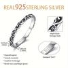 Vintage S925 Sterling Silver Wine Pattern Rings for Women Personalized Classic Dark Style Engraved Rings Party Jewelry Gifts