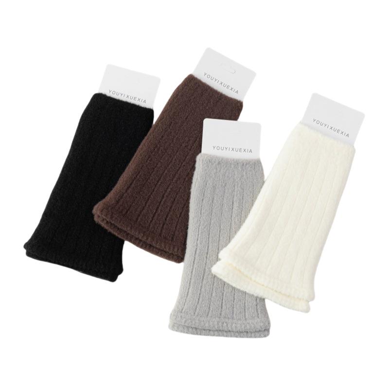 Women's Autumn & Winter Wool Leg Warmers - Slimming Japanese Style Y2K Calf Socks, Cold-Proof & Versatile