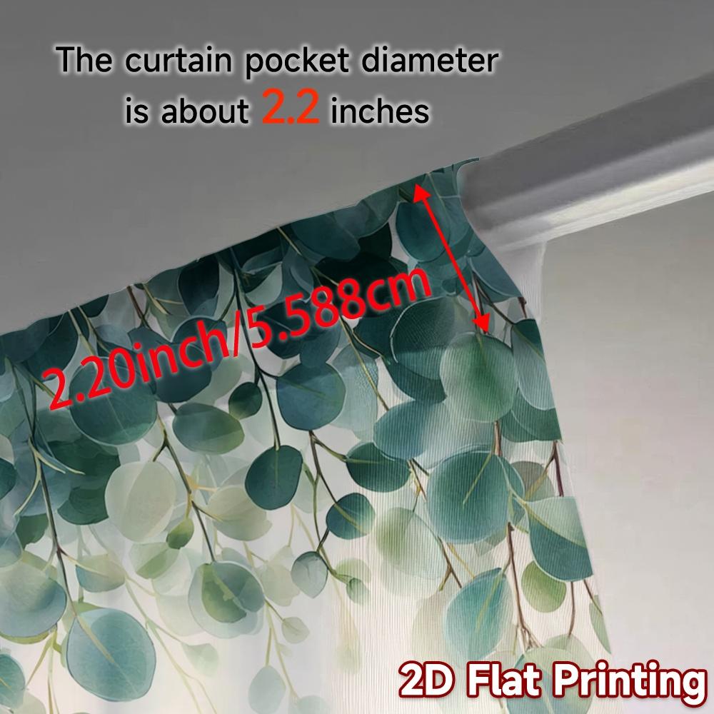 2pcs   2D FLAT PRINTING Curtains (Without Rod) Eucalyptus Bliss Popular Minimalist Curtains Versatile 100% Polyester Curtains