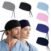 New Solid Color Scrub Cap Adjustable Surgical Hat Breathable Cotton Working Cap for Nurses Doctors Dentists