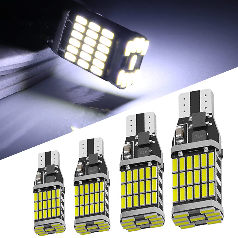 T16 LED Back Lamp, 1200 Lumens, Built-in Canceller, CANBUS Back Lamp, T16 W16W, T10,